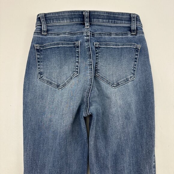 New York & Company High Waist Curvy Barely Boot Women's size 2 Blue Denim Jeans - Picture 5 of 5
